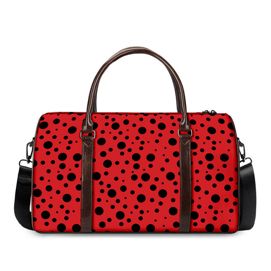 Ladybug Spots Pattern Print Duffle Bag