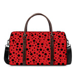 Ladybug Spots Pattern Print Duffle Bag