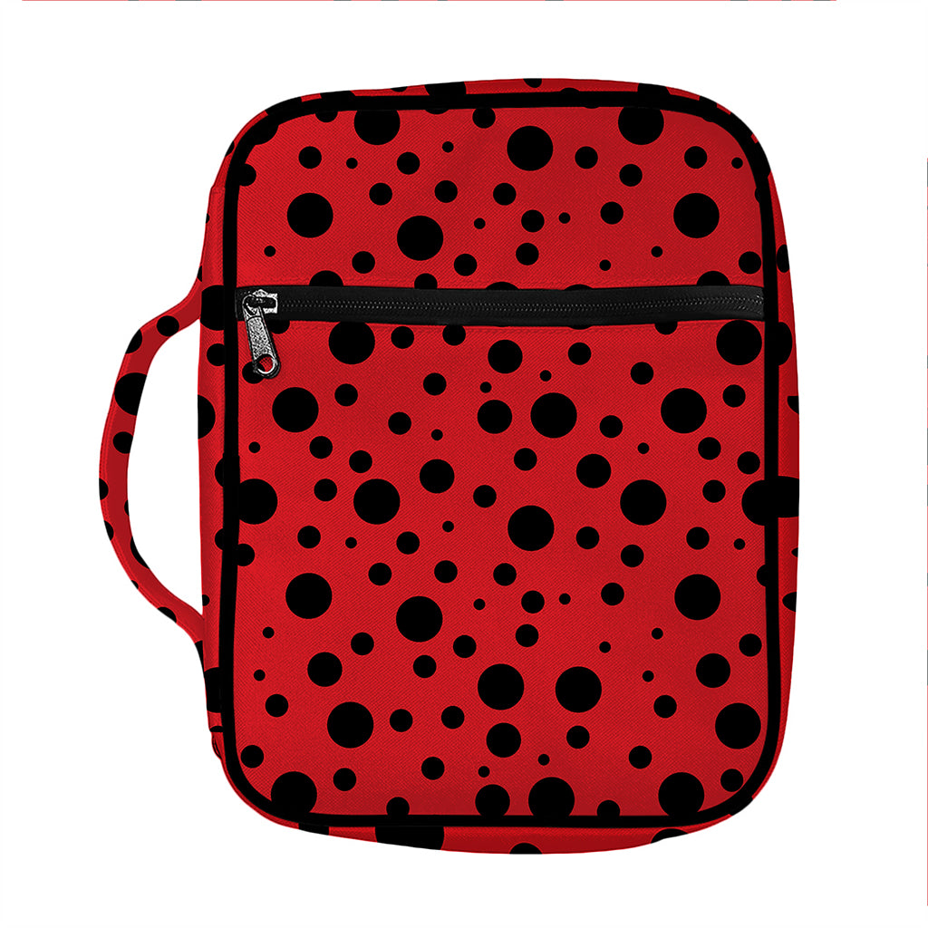 Ladybug Spots Pattern Print Front Pocket Bible Bag