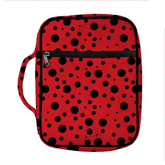 Ladybug Spots Pattern Print Front Pocket Bible Bag