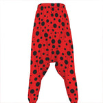 Ladybug Spots Pattern Print Hammer Pants