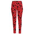 Ladybug Spots Pattern Print High-Waisted Pocket Leggings