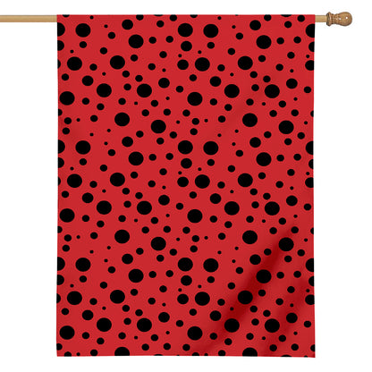 Ladybug Spots Pattern Print House Flag