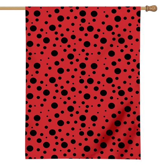 Ladybug Spots Pattern Print House Flag
