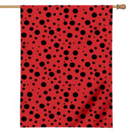 Ladybug Spots Pattern Print House Flag
