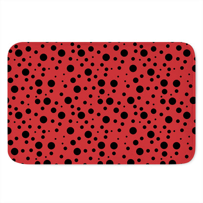 Ladybug Spots Pattern Print Indoor Door Mat