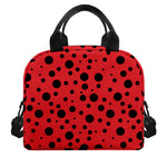 Ladybug Spots Pattern Print Insulated Lunch Bag