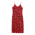Ladybug Spots Pattern Print Jersey Midi Cami Dress