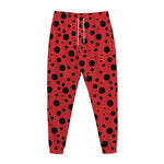 Ladybug Spots Pattern Print Jogger Pants