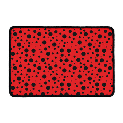 Ladybug Spots Pattern Print Kitchen Mat