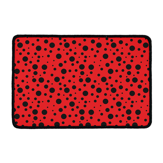 Ladybug Spots Pattern Print Kitchen Mat