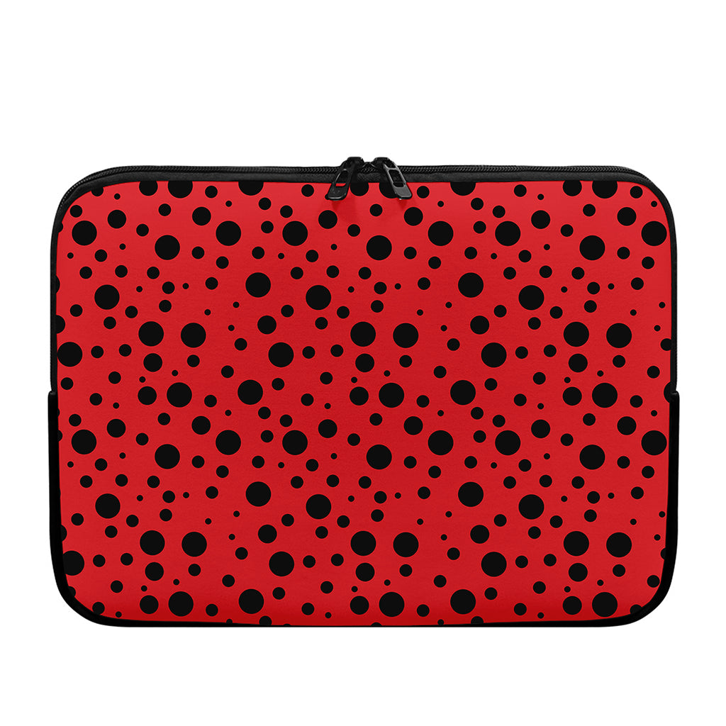 Ladybug Spots Pattern Print Laptop Sleeve