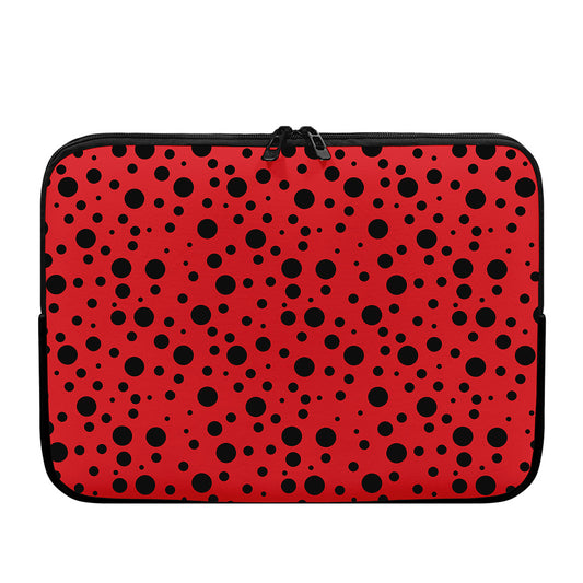 Ladybug Spots Pattern Print Laptop Sleeve