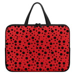 Ladybug Spots Pattern Print Laptop Sleeve With Handle