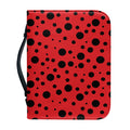 Ladybug Spots Pattern Print Leather Bible Cover