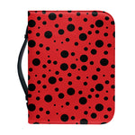 Ladybug Spots Pattern Print Leather Bible Cover