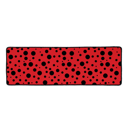 Ladybug Spots Pattern Print Long Kitchen Mat