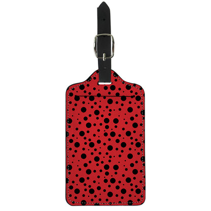 Ladybug Spots Pattern Print Luggage Tag