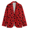 Ladybug Spots Pattern Print Men's Blazer