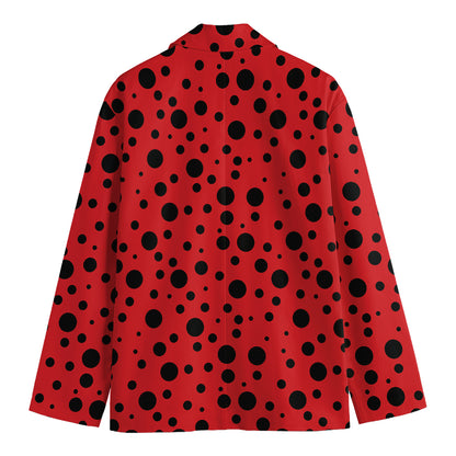Ladybug Spots Pattern Print Men's Blazer