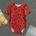 Ladybug Spots Pattern Print Men's Bodysuit