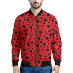 Ladybug Spots Pattern Print Men's Bomber Jacket