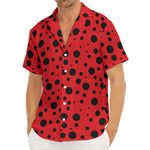 Ladybug Spots Pattern Print Men's Deep V-Neck Shirt