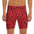 Ladybug Spots Pattern Print Men's Long Boxer Briefs