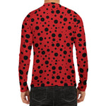 Ladybug Spots Pattern Print Men's Long Sleeve Rash Guard