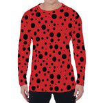 Ladybug Spots Pattern Print Men's Long Sleeve T-Shirt