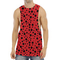 Ladybug Spots Pattern Print Men's Muscle Tank Top