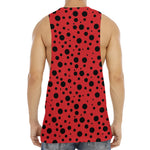 Ladybug Spots Pattern Print Men's Muscle Tank Top
