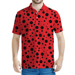 Ladybug Spots Pattern Print Men's Polo Shirt