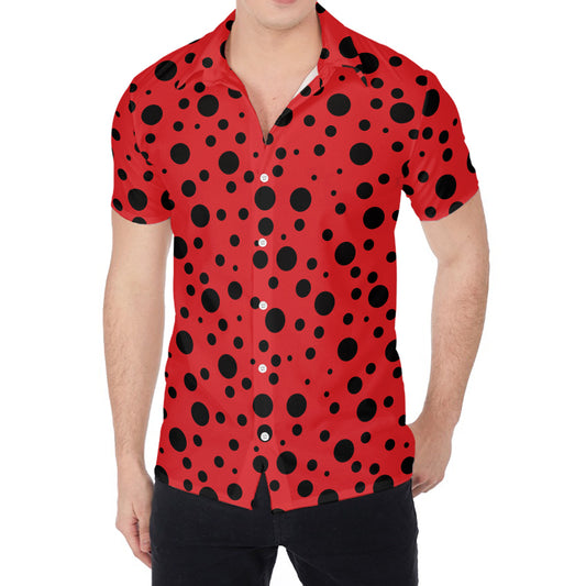 Ladybug Spots Pattern Print Men's Shirt