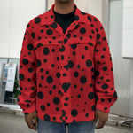 Ladybug Spots Pattern Print Men's Shirt Jacket