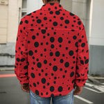 Ladybug Spots Pattern Print Men's Shirt Jacket