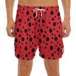Ladybug Spots Pattern Print Men's Split Running Shorts