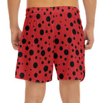 Ladybug Spots Pattern Print Men's Split Running Shorts