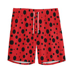Ladybug Spots Pattern Print Men's Sports Shorts