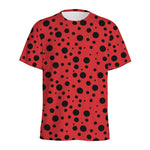 Ladybug Spots Pattern Print Men's Sports T-Shirt
