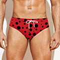Ladybug Spots Pattern Print Men's Swim Briefs