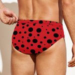 Ladybug Spots Pattern Print Men's Swim Briefs