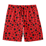 Ladybug Spots Pattern Print Men's Swim Trunks