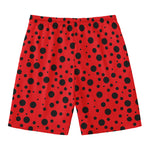 Ladybug Spots Pattern Print Men's Swim Trunks