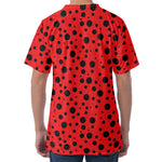 Ladybug Spots Pattern Print Men's Velvet T-Shirt