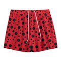Ladybug Spots Pattern Print Mesh Shorts