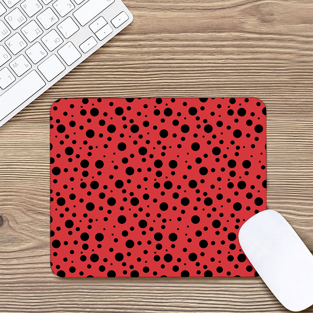 Ladybug Spots Pattern Print Mouse Pad
