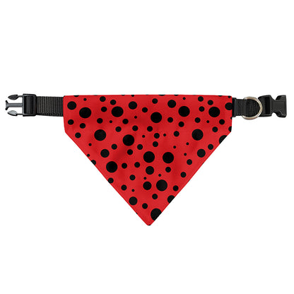 Ladybug Spots Pattern Print Over The Collar Dog Bandana