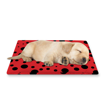 Ladybug Spots Pattern Print Pet Cooling Mat Cover