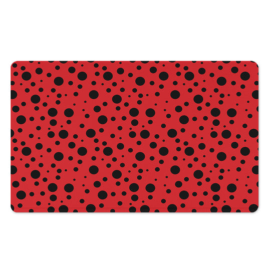 Ladybug Spots Pattern Print Polyester Doormat
